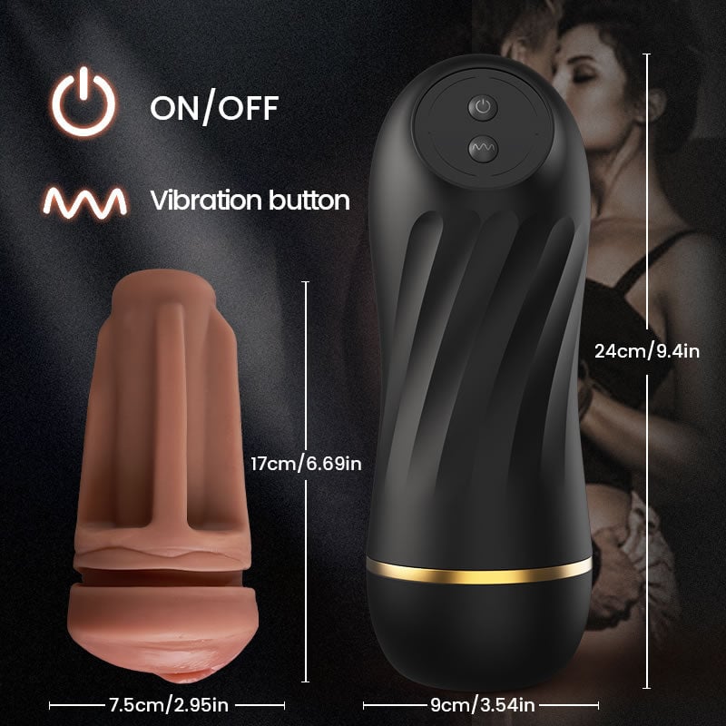 Scarlett Kiss- 10 Vibration 360° Textured Massage Masturbation Silent Immersive Stroker