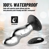 Aluminum 10 Vibrating Remote Control Anal Vibrator with Suction Base