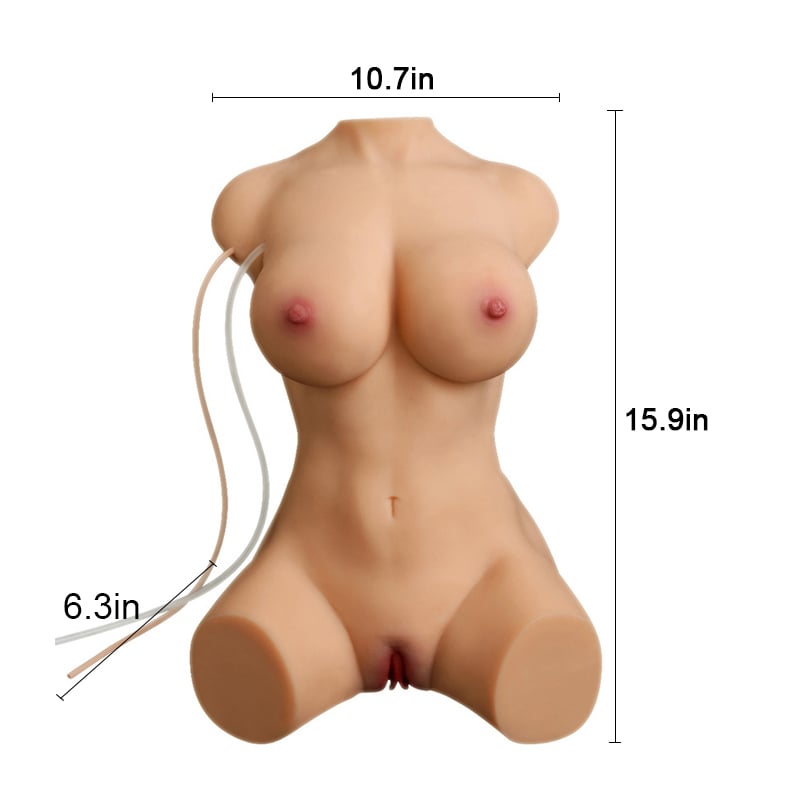 【Electric Torso 5 Sucking and vibrating】15.4 lbs Big Breast 5 Sucking and vibrating Realistic Love Doll Male Ma