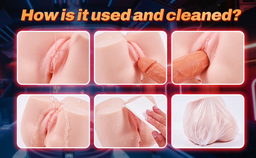 【Electric Butt】Rossi Dual Channel 2.12kg/4.67lbs Dual Motor 6 Vibration Modes Fresh Sex Doll