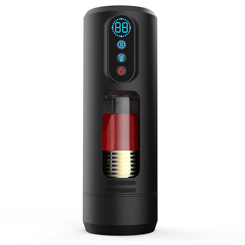 9-Frequency Telescopic Vibration Sucking Heated Aircraft Male Stroker