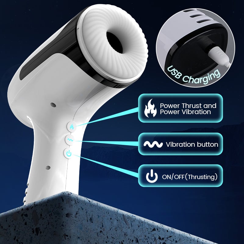 William - Through-Hole Vibrating Stroking Male Masturbator Sex Toys For Men