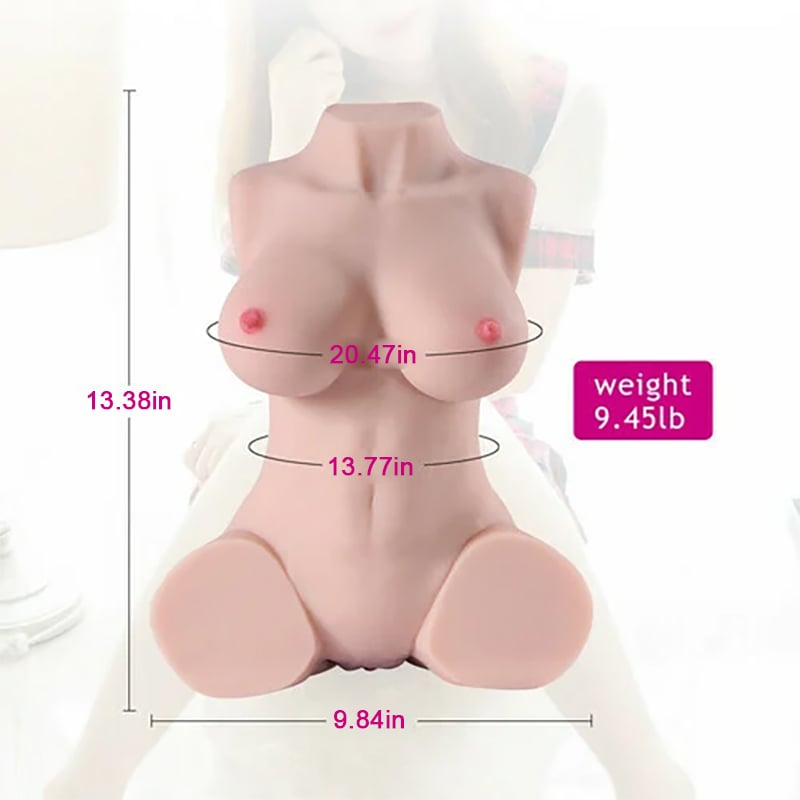 9 lbs Lora Pink Nipples Sex Doll Torso