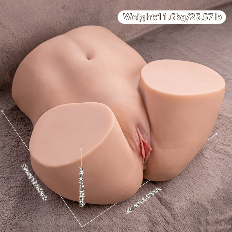 【1:1 Super Big Butt Strong Stimulation Dual Channel】11.6kg/25.57lb 1:1 Realistic Electric Big Butt