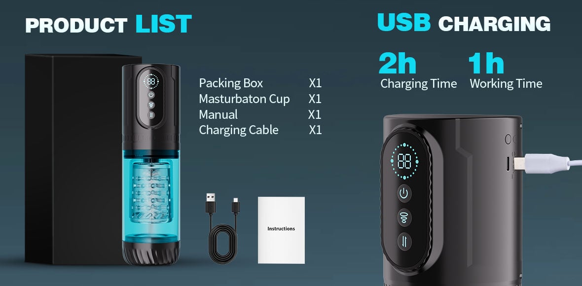 Hunter - Perfect For Larger Sizes 9 Thrusting & Rotating 9 Suction Male Masturbator