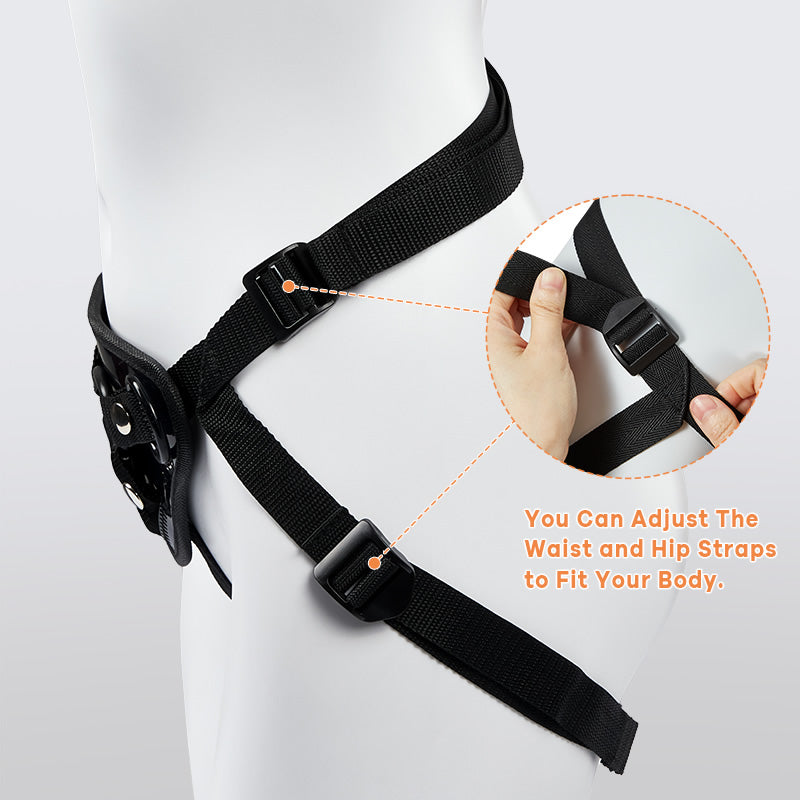 Adjustable Strap-On Harness with Two Different Sizes O-rings