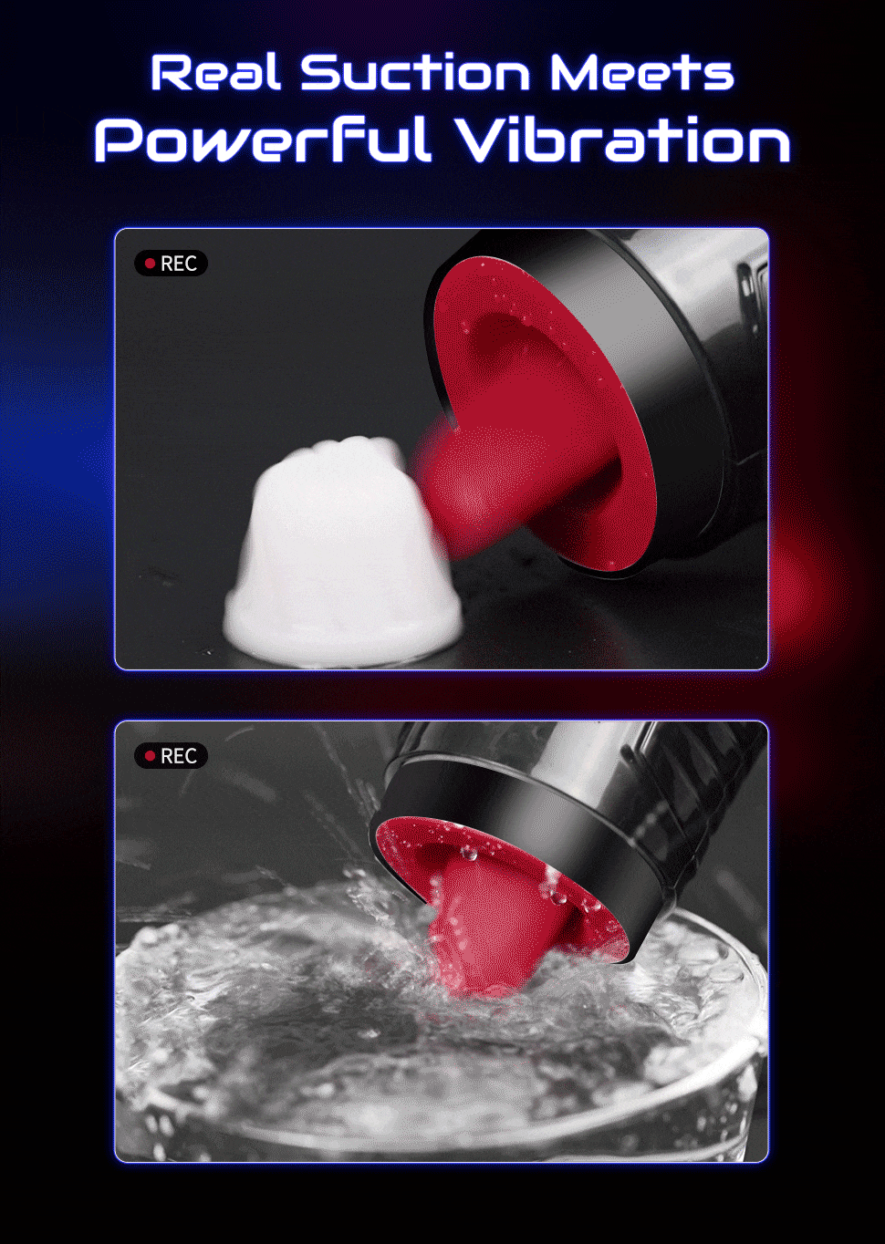 [Partner Play] LickMe Phone Holder 4 Suction 7 Tongue-Licking Voice Function Masturbator