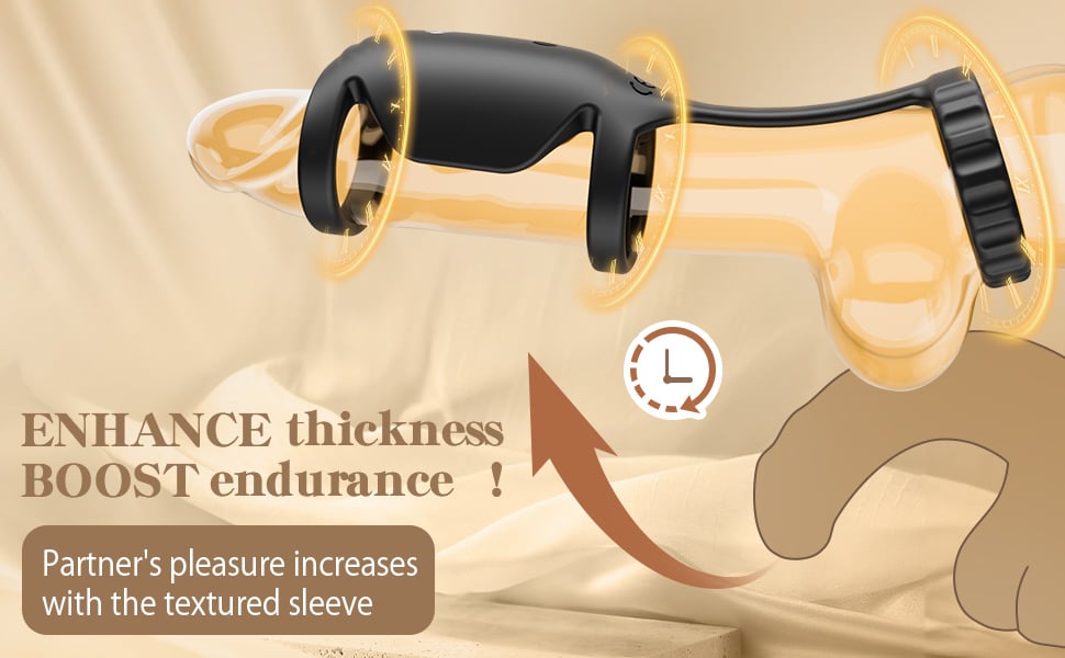 Triple Ring 10 Vibration Couples Use Silicone Material Vibrating Cock Ring