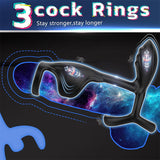 Couple Use APP Control 10 Vibrating Male Silicone Penis Ring