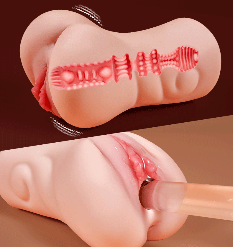 Stella Vibrating Pocket Pussy Male Masturbator with Textured Vagina