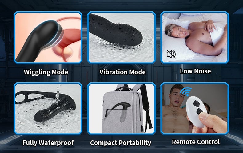 Ricky Remote Control 9 Vibrating & Wiggling Prostate Massager Anal Toy