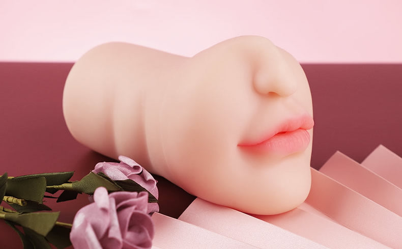 White Skin Red Lip Deep Throat Stroker