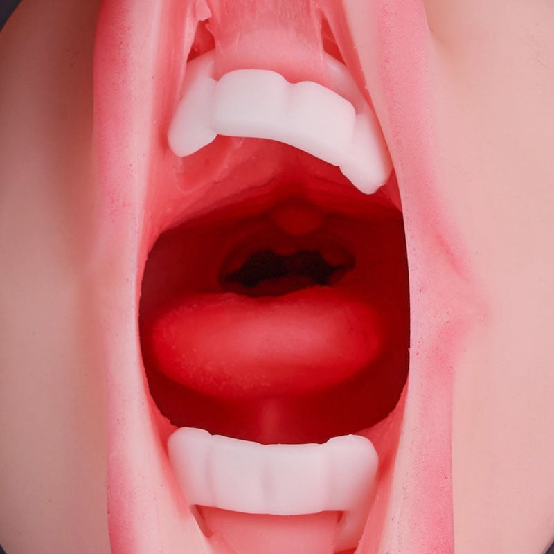 Mouth Obsession Vibration & Suction Remote Play Dual-Density pocket pussy