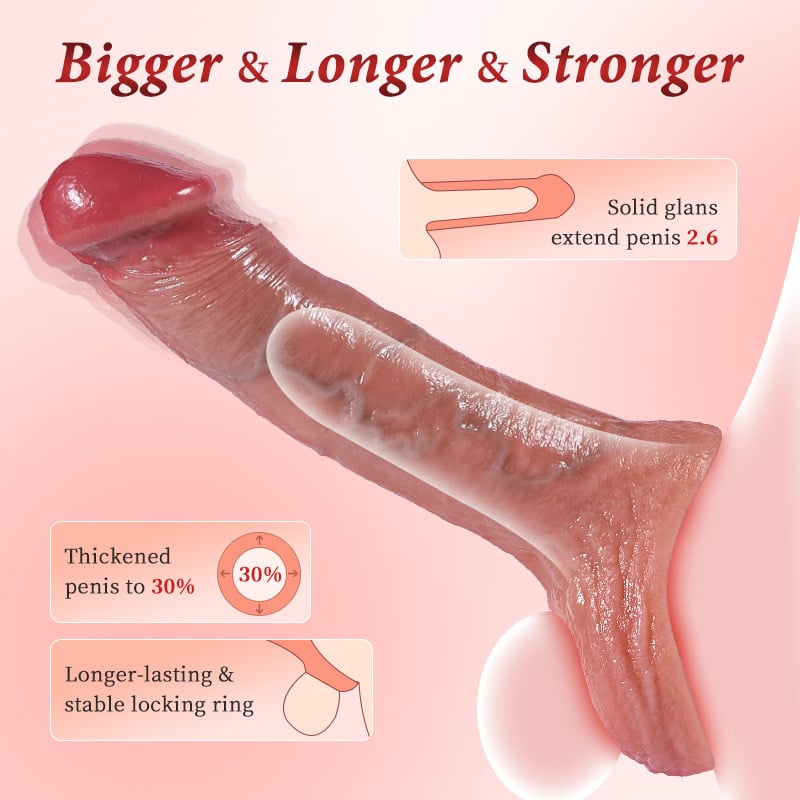 10 Vibrating Remote Control  Penis Sleeve Vibrator With Cock Rings