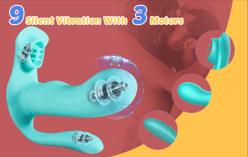 3 in 1 Anal Vibrator Butt Plug With 9 Frequency Vibration