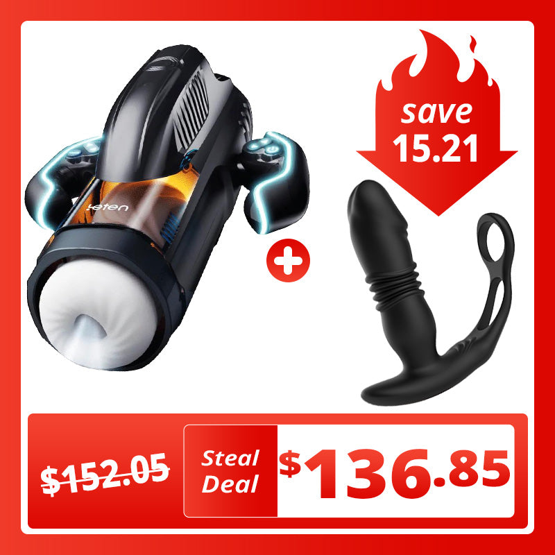 【3.15 IN Depth】Leten 10 Vibrating & Sucking Voice Handheld Masturbator Male Sex Toys