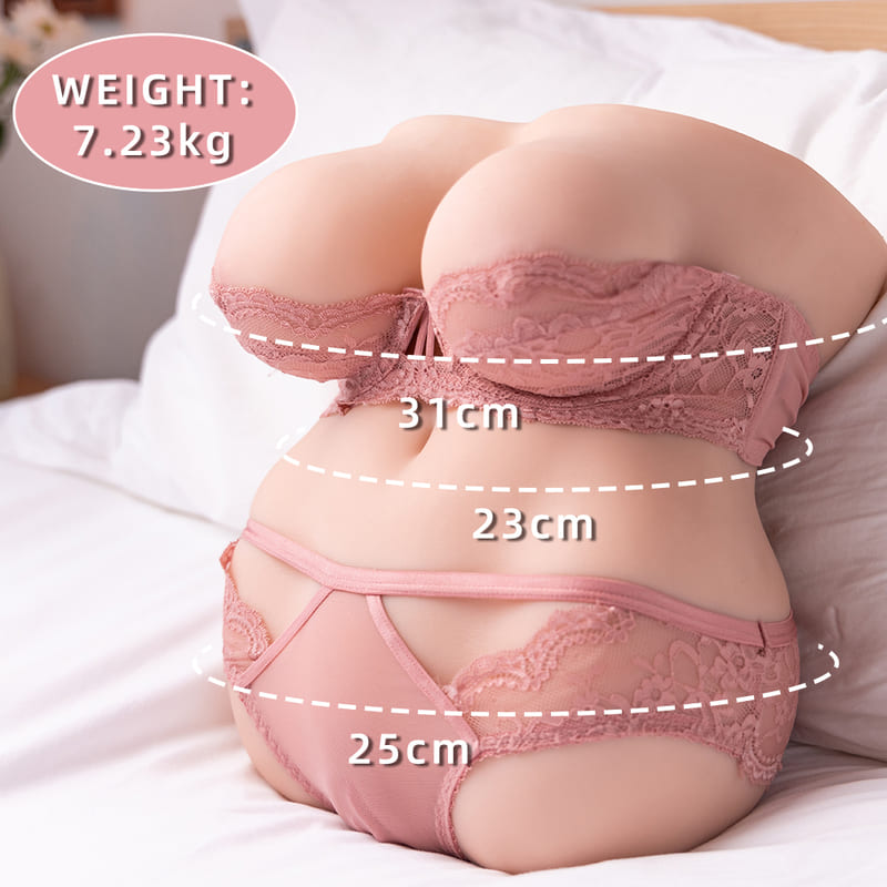 【Free Lube300ml】Nina 15.9Lbs Life-Sized Electric 4 Thrusting 3 Speeds Body Torso Sex Doll