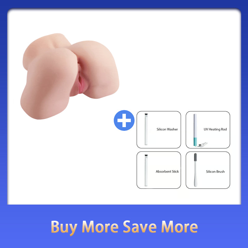 5.5 LB Realistic Vibrating Butt with Dual Channel