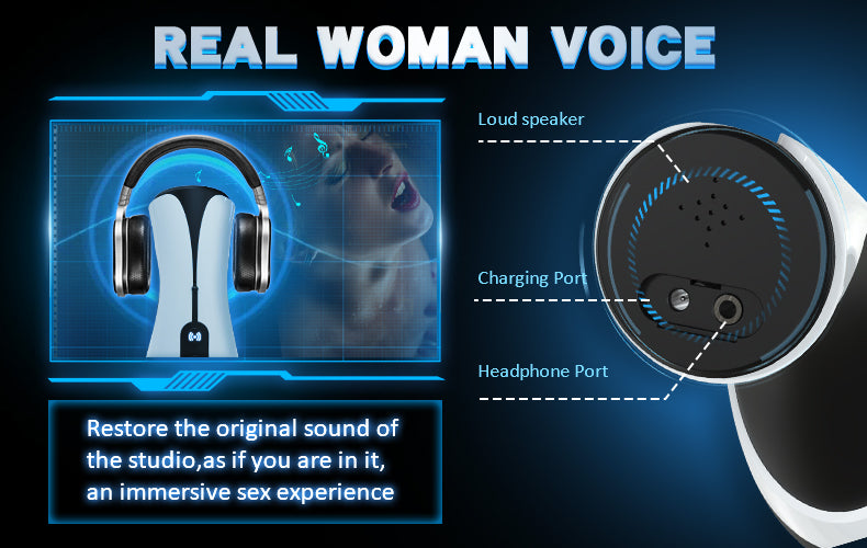 Automatic 4 Telescopic Vagina Masturbator with Voice Mode