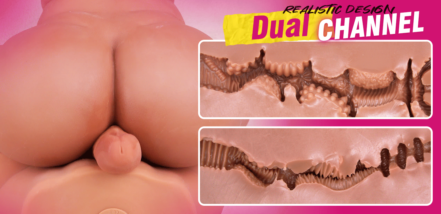 Carmela- Brown Big Ass Dual Tunne TPE Masturbator 10.5 LBS