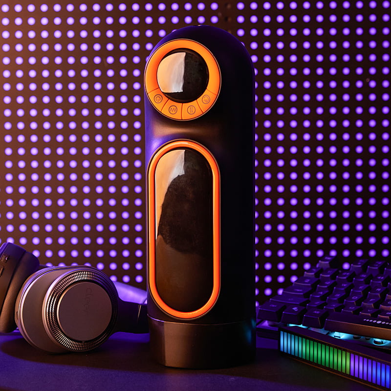 [Free Lube] LCD Sucking Thrusting Vibrating Male Masturbator male sex toys