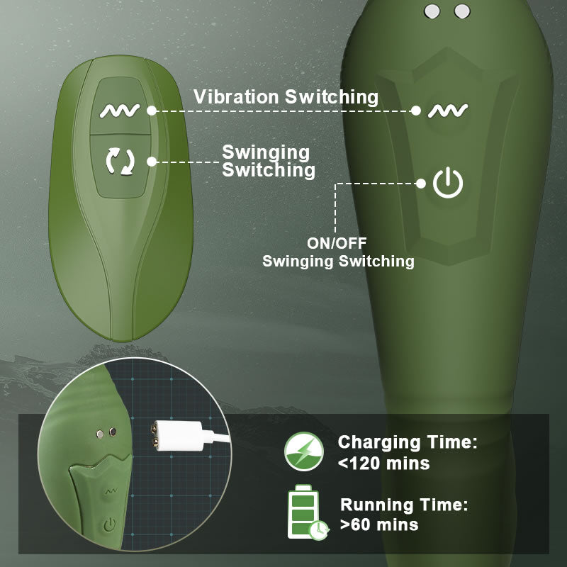 【Pro-Safety Silicone Series】Vibrating Prostate Massager For Couple Gay Pleasure with FREE Lube