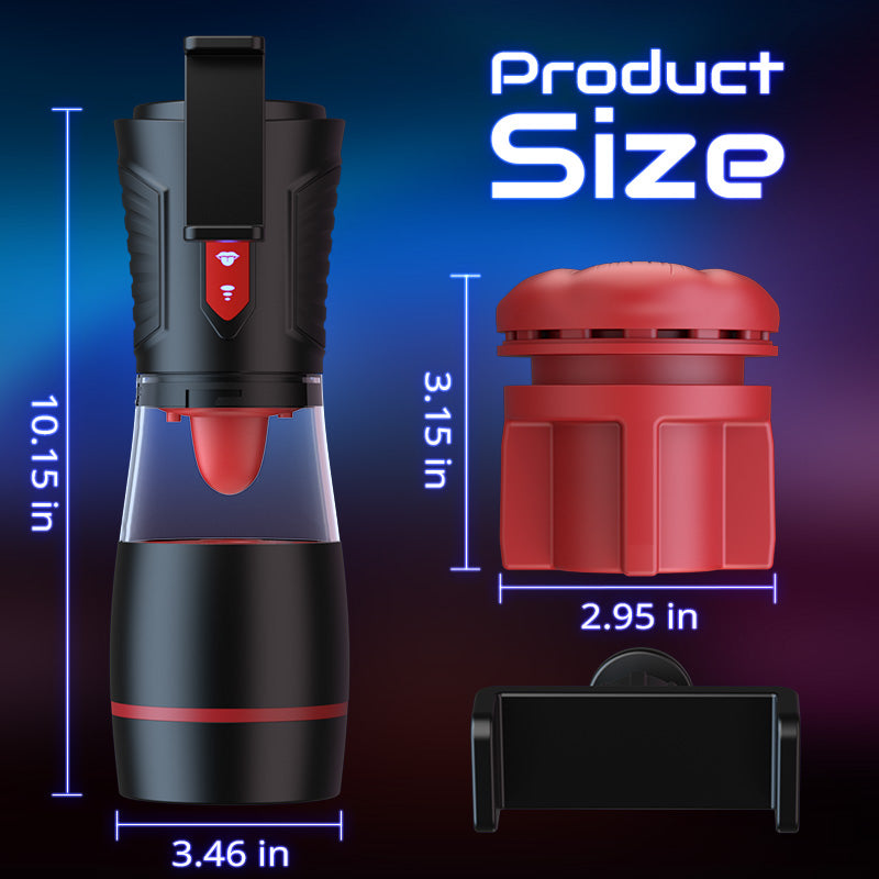 [Partner Play] LickMe Phone Holder 4 Suction 7 Tongue-Licking Voice Function Masturbator