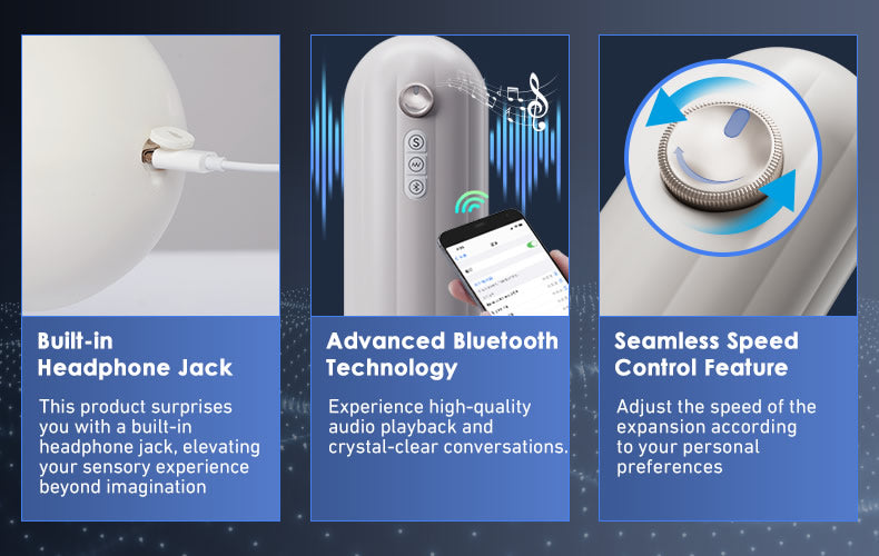 Bluetooth 10 Thrusting Vibration Heating Stepless Adjusting Male Masturbator