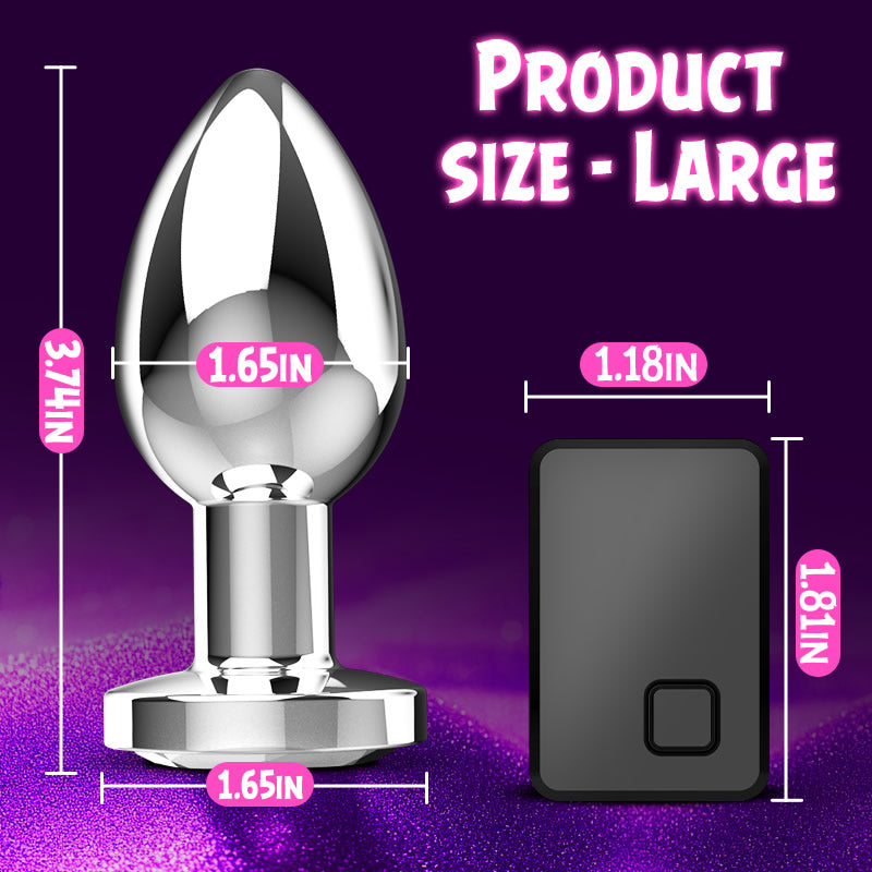 Metal Case Anal Vibrator with 10 Vibration Modes for Both Men and Women