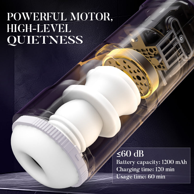 Purple Driver 7 Thrusting Stable Belt Design Male Stroker Masturbator Adult Toy