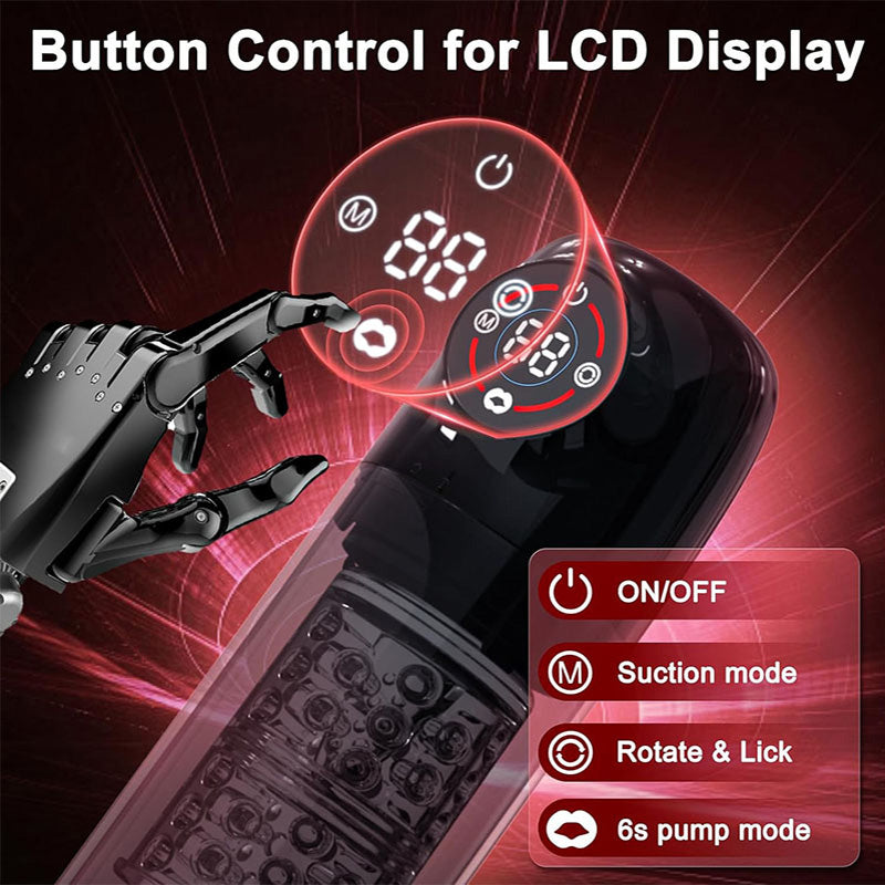 Seductive Succubus 7 Rotating 7 Sucking Lcd Display Pumps & Enlargers  Automatic Male Masturbator