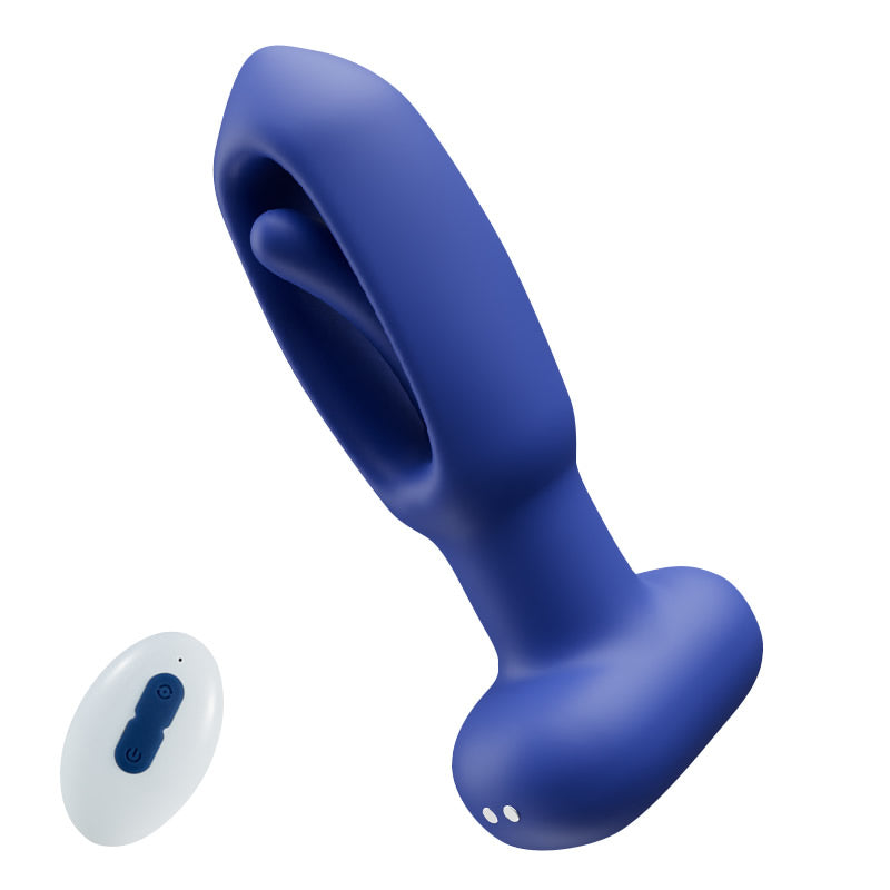 Karrot 10 Tapping 10 Vibrating Pointed Design Anal Toy with Remote Control