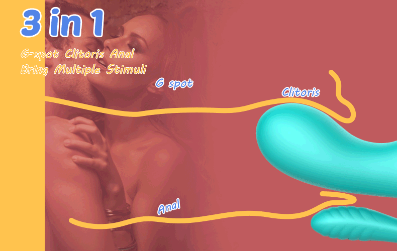 3 in 1 Anal Vibrator Butt Plug With 9 Frequency Vibration