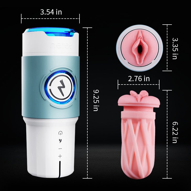 【Immersive Mode】Leten ThundercoreX 6 Thrusting Infrared Heated Realistic Vaginal Masturbator
