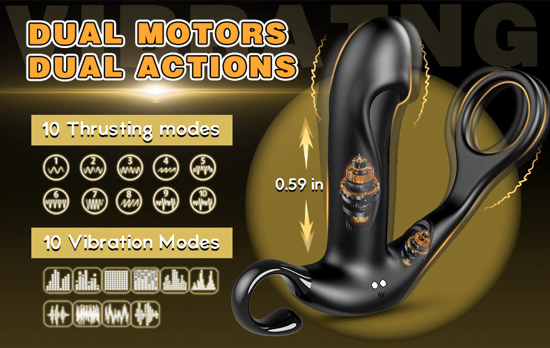 Finger Loop 10 Thrusting Vibrating Prostate Massager
