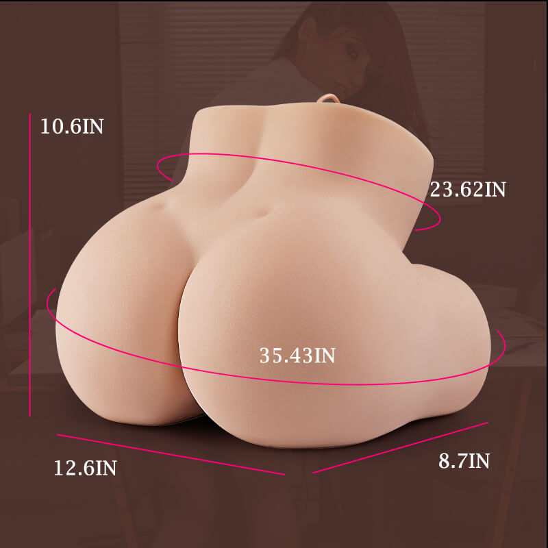 【Lily Electric 1:1 Large Life-Size Milf Butt】5Suck 5Vibrator Dual Function 27.5 lb Big Ass with Anus Pussy Life-like But