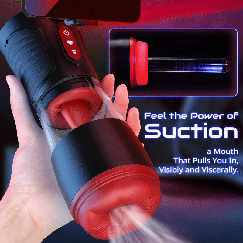 [Partner Play] LickMe Phone Holder 4 Suction 7 Tongue-Licking Voice Function Masturbator