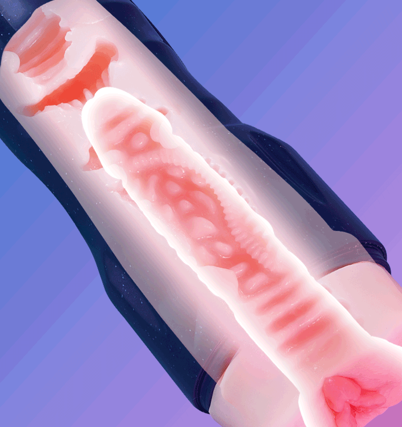 Midnight Blue 7 Vibration Male Masturbator Sex Toys For Men