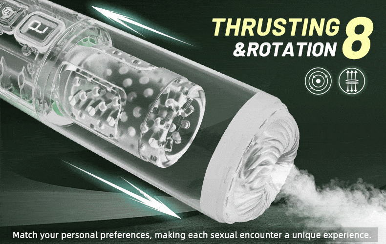 8 Thrusting & Rotation Sexual Visualization Ipx6 Masturbator