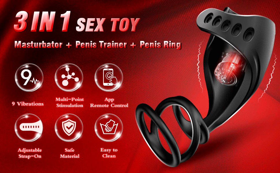 3-in-1 Glans Trainer Masturbator with Penis Ring