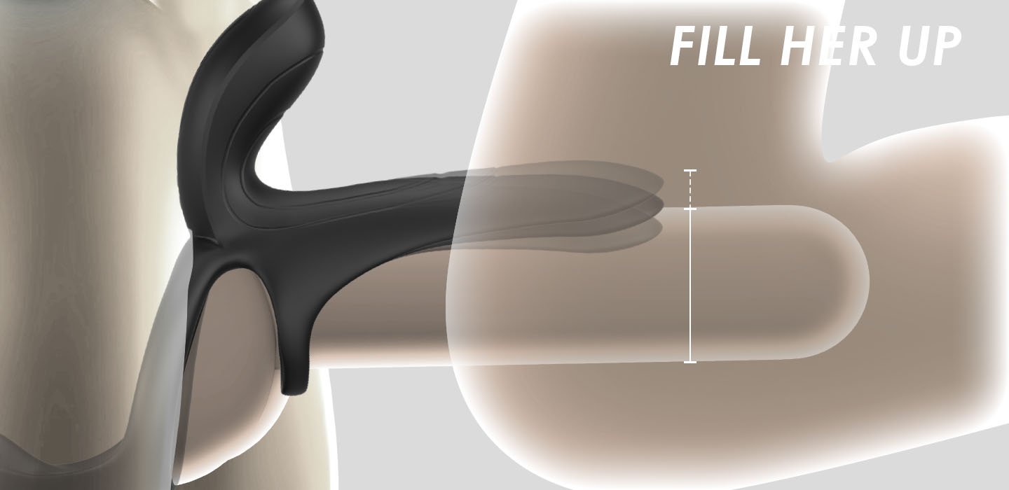 Maxwell 9 Vibration Couple Vibrator Penis Ring for Perineum C-spot G-spot Stimulation