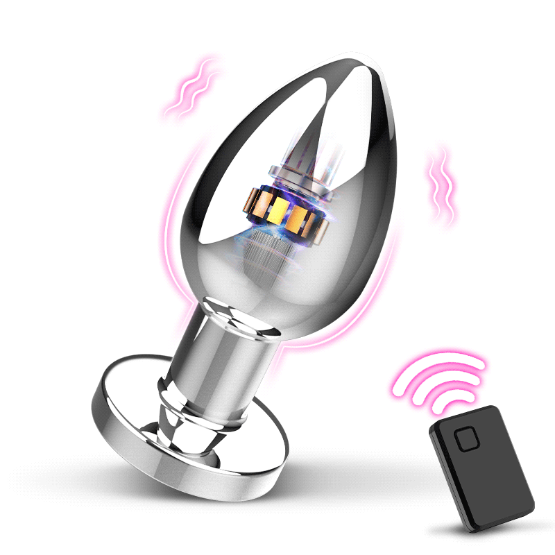 Metal Case Anal Vibrator with 10 Vibration Modes for Both Men and Women