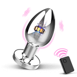Metal Case Anal Vibrator with 10 Vibration Modes for Both Men and Women