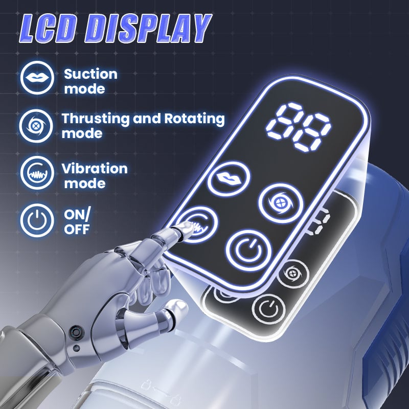 Iron Man 7 Thrusting And Rotating Suction Masturbator Pocket Pussy Male Masturbators