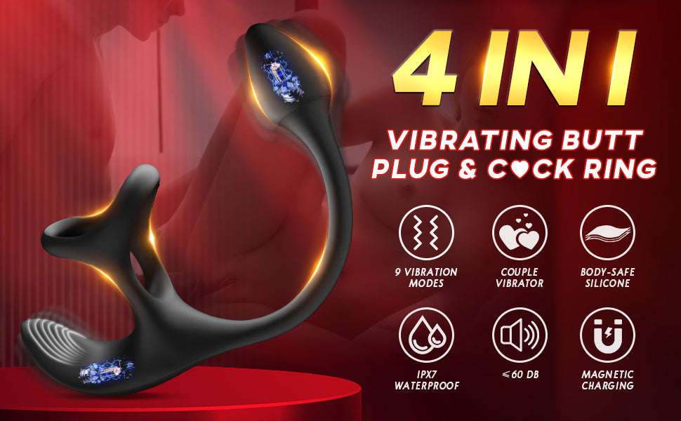 Zenith - Spherical Vibrating Anal Plug with Penis Rings