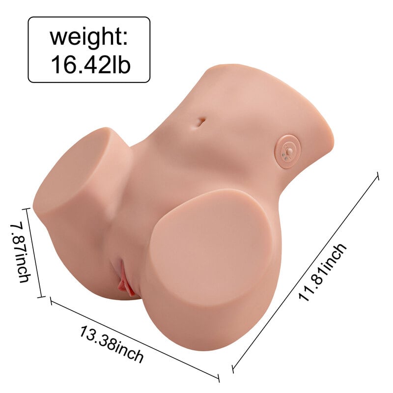 Paisley 16.42Lbs Electric Big Butt 3Speed 4Frequency Lifelike Soft Real Skin