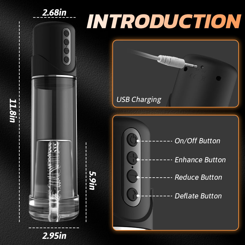 Electric 2 Modes 6 Levels Vacuum Suction Penis Enlargement Pump