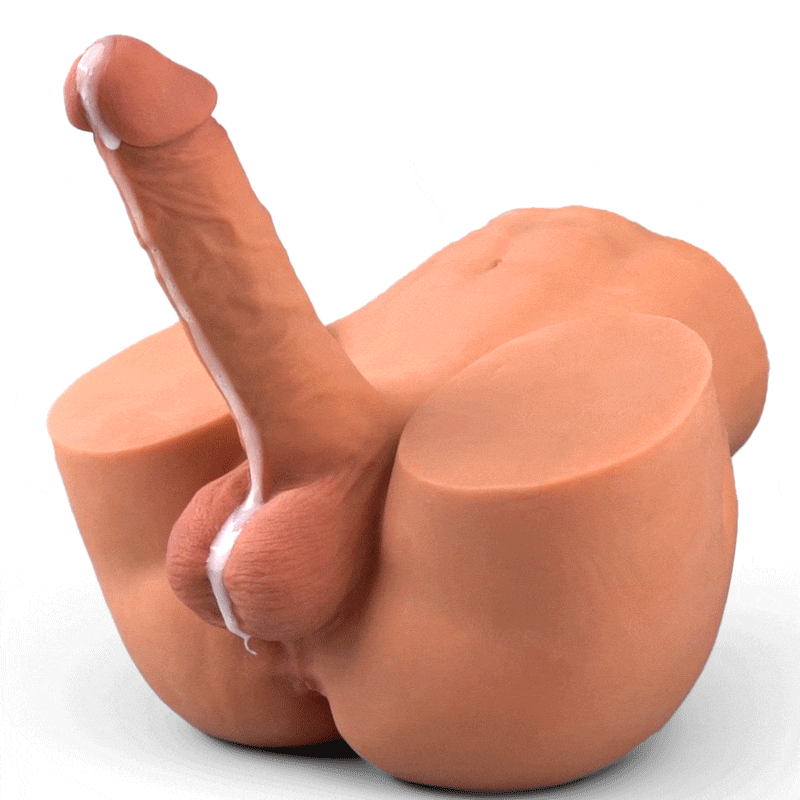 【Electric Torso Dildo】 Thrusting 10 Frequencies Vibrating Dildo Realistic Butt 10.12lbs Brown