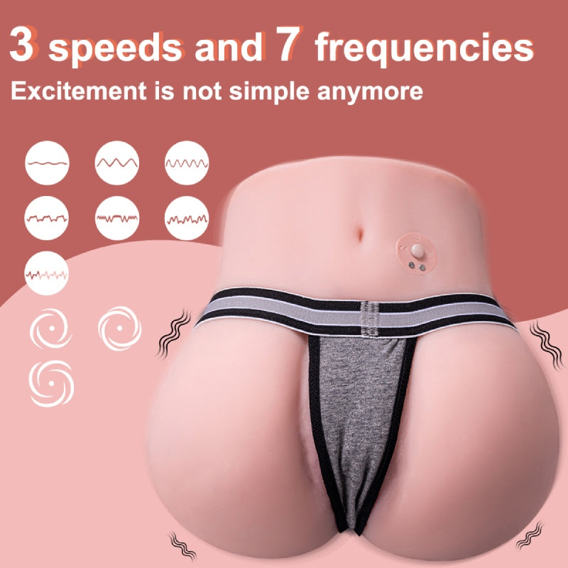 【Electric Butt 】4.62lbs Real Touch Butt 3 Speeds And 7 Frequencies