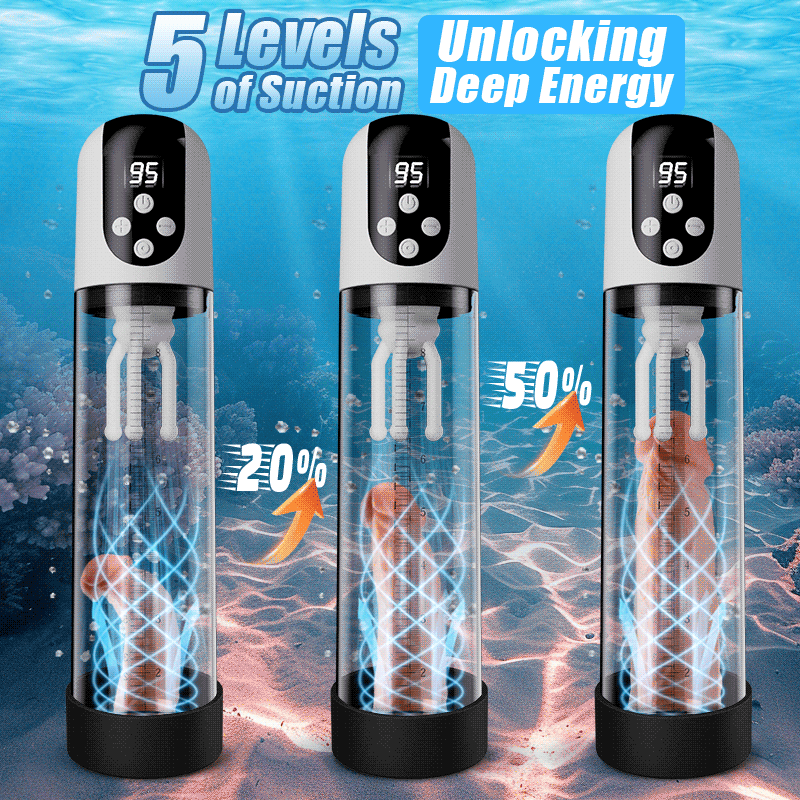 Wave - 5 Suction Modes  9 Vibration Modes  Vacuum Suction  Glans Massager   Penis Pump